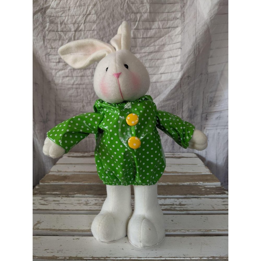 Easter‎ Rabbit decor plush stuffed raincoat home de